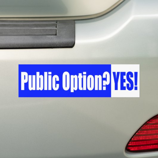 Openbare optie? Ja! Bumpersticker (Op auto)