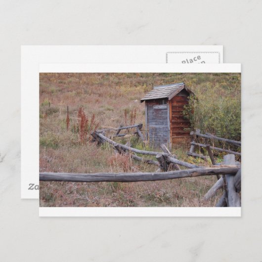 Openbare Outhouse Briefkaart (Voorkant / Achterkant)