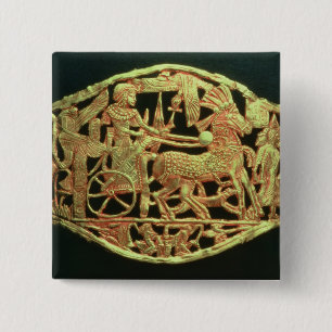 Openbare plak of sluiting vierkante button 5,1 cm