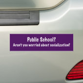 Openbare school? Bumpersticker - Paars (Op auto)