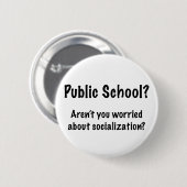 Openbare school? Knoop Ronde Button 5,7 Cm (Voorkant /achterkant)