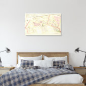 Openbare school St Johns Katholieke Kerk Atlas Map Canvas Afdruk (Insitu (Slaapkamer))