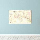 Openbare school St Johns Katholieke Kerk Atlas Map Canvas Afdruk (Insitu (Houten vloer))