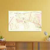 Openbare school St Johns Katholieke Kerk Atlas Map Canvas Afdruk (Insitu (Woonkamer))