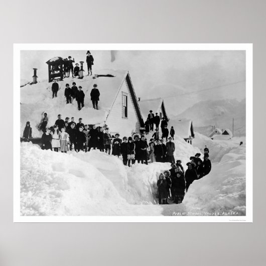 Openbare School Valdez, Alaska 1910 Poster (Voorkant)