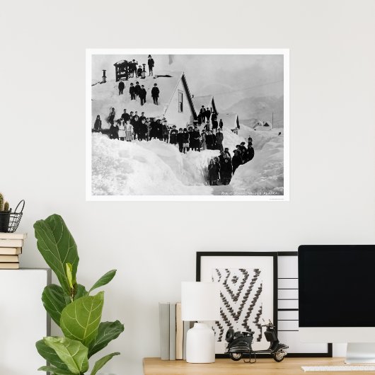 Openbare School Valdez, Alaska 1910 Poster (Thuiskantoor)