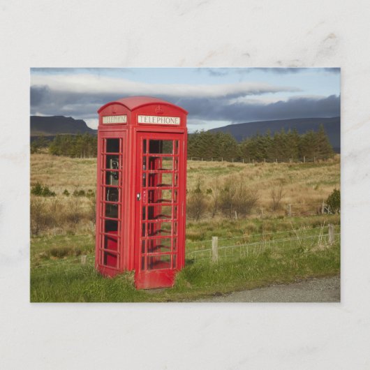 Openbare telefooncel, Ellishadder, bij Staffin, Briefkaart (Voorkant)