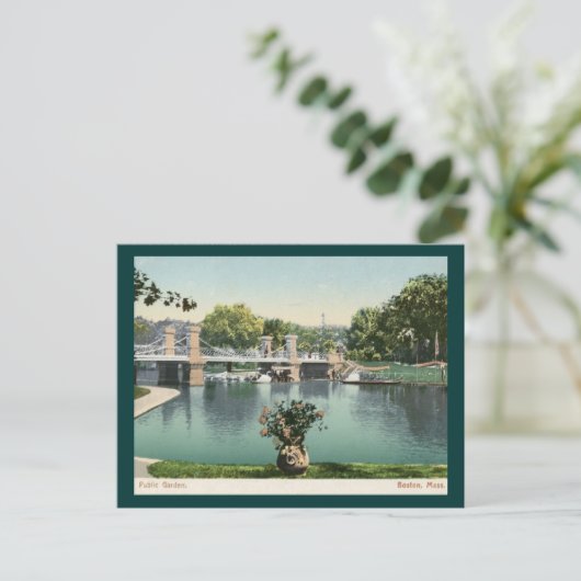 Openbare tuin, Boston 1905  Briefkaart (Staand voorkant)