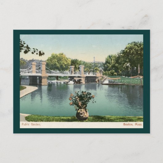 Openbare tuin, Boston 1905  Briefkaart (Voorkant)