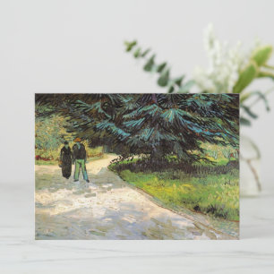 Openbare tuin met stel door Vincent van Gogh Kaart