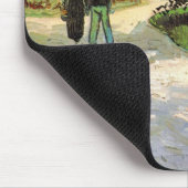 Openbare tuin met stel door Vincent van Gogh Muismat (Hoek)