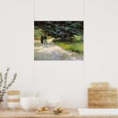 Openbare tuin met stel door Vincent van Gogh Poster (Keuken)