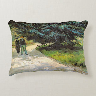 Openbare tuin met stel van Vincent van Gogh Accent Kussen