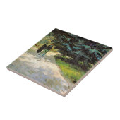 Openbare tuin met stel van Vincent van Gogh Tegeltje (Zijkant)