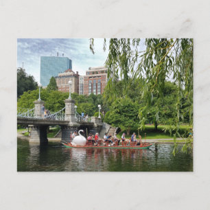 Openbare tuin Zwaanboot Boston Briefkaart