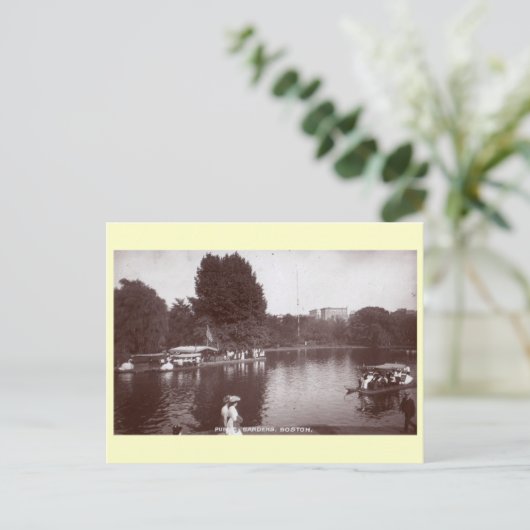 Openbare tuinen, Vintage van Boston Briefkaart (Staand voorkant)