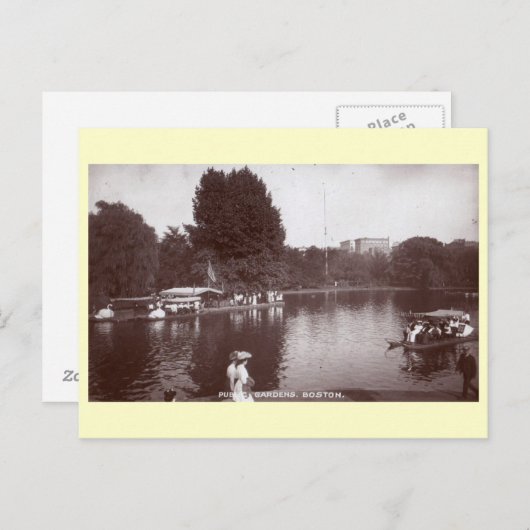 Openbare tuinen, Vintage van Boston Briefkaart (Voorkant / Achterkant)