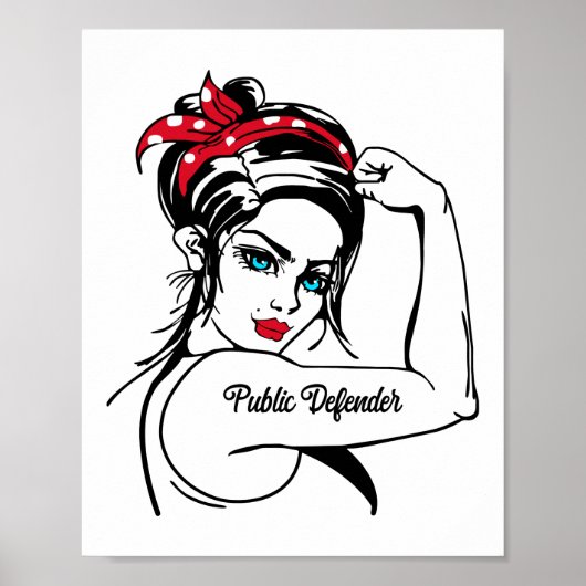 Openbare verdediger Rosie De Riveter speelt zich o Poster (Voorkant)