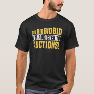 Openbare verkoop veiling met bestemming veiling t-shirt