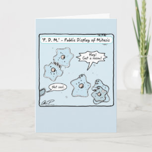 "Openbare vertoning van Mitosis" Valentijnsdag Kaa Feestdagen Kaart