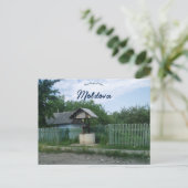 Openbare waterput in Moldavië Briefkaart (Staand voorkant)
