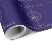 Openbaring 19:12-16 Kerst Wrap Koning der Koningen Cadeaupapier (Rol Hoek)
