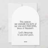 Openbaring 19:12-16 Kerstkaart Koning der Koningen (Achterkant)