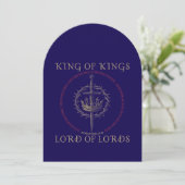 Openbaring 19:12-16 Kerstkaart Koning der Koningen (Staand voorkant)