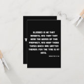 Openbaring 1:3 KJV Bijbel Schrift Groet Kaart (Voorkant / Achterkant in situ)