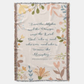 Openbaring 1:8, Christelijk ivoordeken Deken (Voorkant Verticaal)