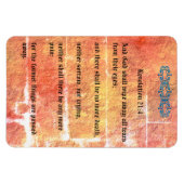 Openbaring 21:4 Brons Rode Textuur Geen Tranen Magneet (Horizontaal)