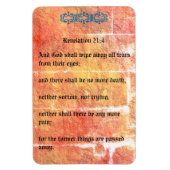 Openbaring 21:4 Brons Rode Textuur Geen Tranen Magneet (Verticaal)