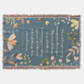 Openbaring 21:4, Christelijk Blauwgroen groen Deken (Voorkant)