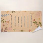 Openbaring 21:5, Abrikozenbloem Christelijk Strandlaken (Voorkant)