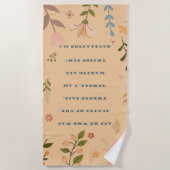 Openbaring 21:5, Abrikozenbloem Christelijk Strandlaken (Voorkant)