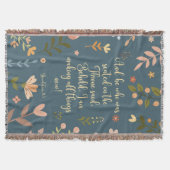 Openbaring 21:5, Blauwgroen bloem Christelijk Deken (Voorkant)