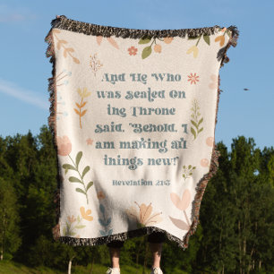 Openbaring 21:5, Lichte Pech Bloemen Christelijk Deken