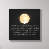 Openbaring 21 Maan en Nacht Niet meer Canvas Afdruk (Voorkant)