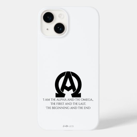Openbaring 22:13: de Alfa en de Omega Case-Mate iPhone Case (Achterkant)