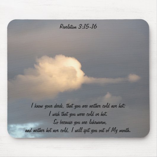 Openbaring 3:15-16 muismat (Voorkant)