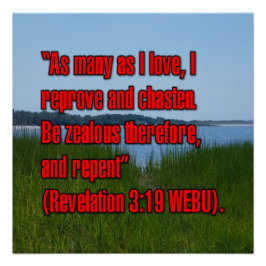 Openbaring 3:19 WEBU Perfect Poster