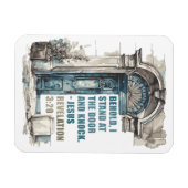 Openbaring 3:20 Ik sta aan de deur en klop Magneet (Horizontaal)