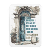 Openbaring 3:20 Ik sta aan de deur en klop Magneet (Verticaal)