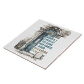 Openbaring 3:20 Ik sta aan de deur en klop Tegeltje (Zijkant)