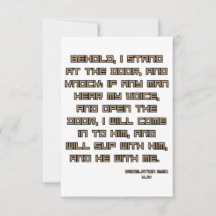 Openbaring 3:20 KJV Bijbel Schrift Groet