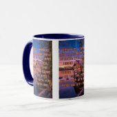 Openbaring 3:20 KJV Bijbel Schrift Pic Two-Tone Mok (Voorkant links)