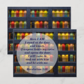 Openbaring 3:20 Sta voor de deur en klop Briefkaart (Voorkant / Achterkant)