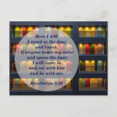 Openbaring 3:20 Sta voor de deur en klop Briefkaart (Voorkant)