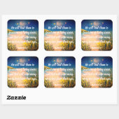 Openbaring 7:17 Christelijke Bijbelgeschrift Stick Vierkante Sticker (Vel)