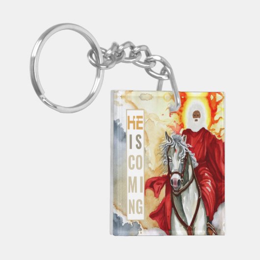 Openbaring De tweede aankomende Armageddon Apocaly Sleutelhanger (Voorkant Links)